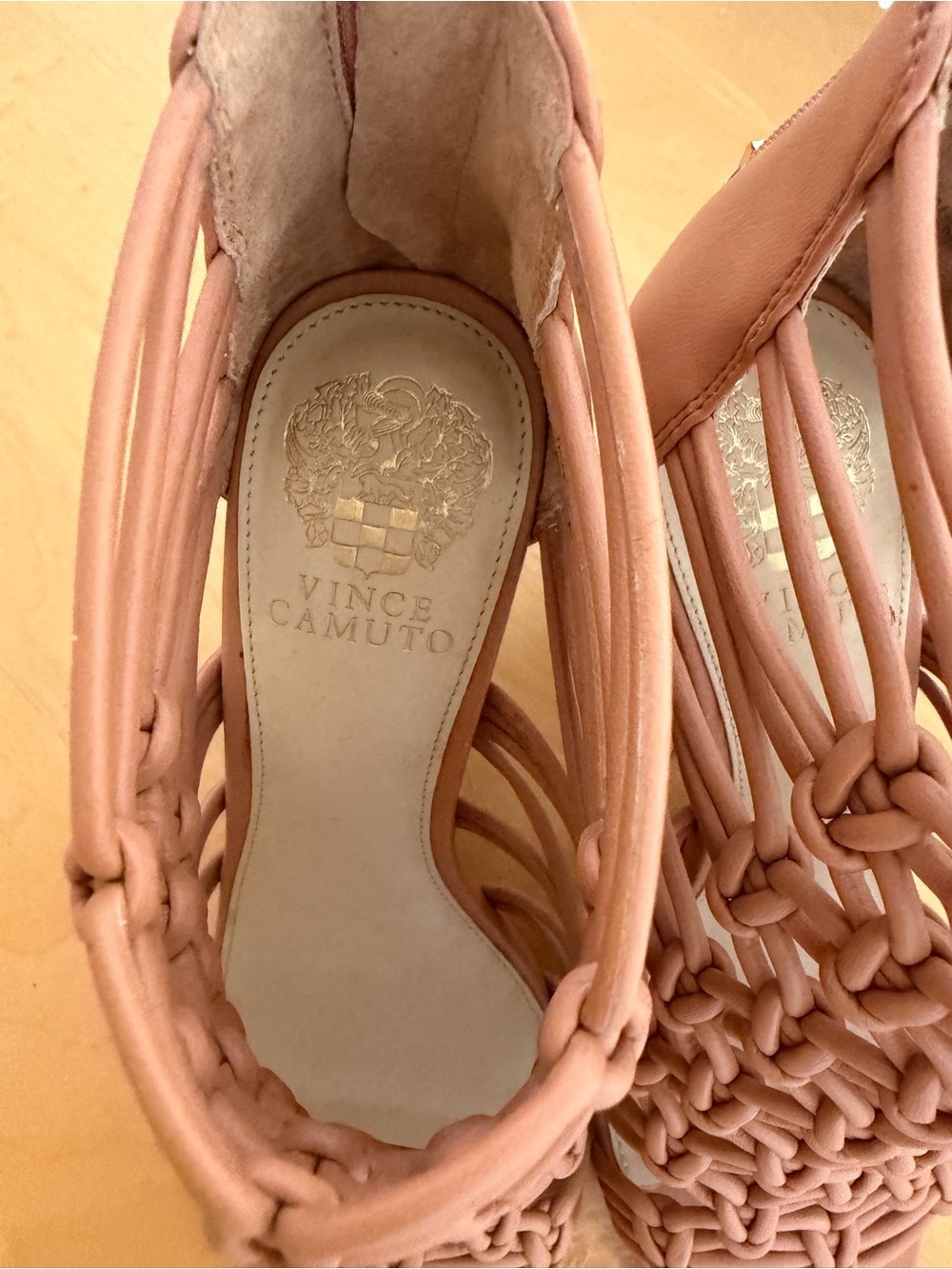 Vince Camuto Braided Cage High Heel Sandals in Rust - size 7 - Picture 5 of 5